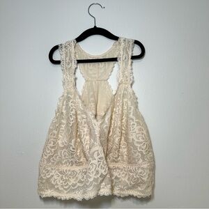 Lace Sleepwear Bra in Cream